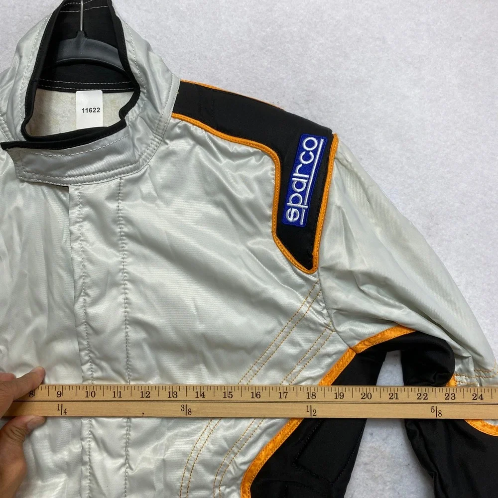 Sparco K26 Racing Suit Mens M White Black Orange Kerb Kart CIK-FIA Niveau 2 2001